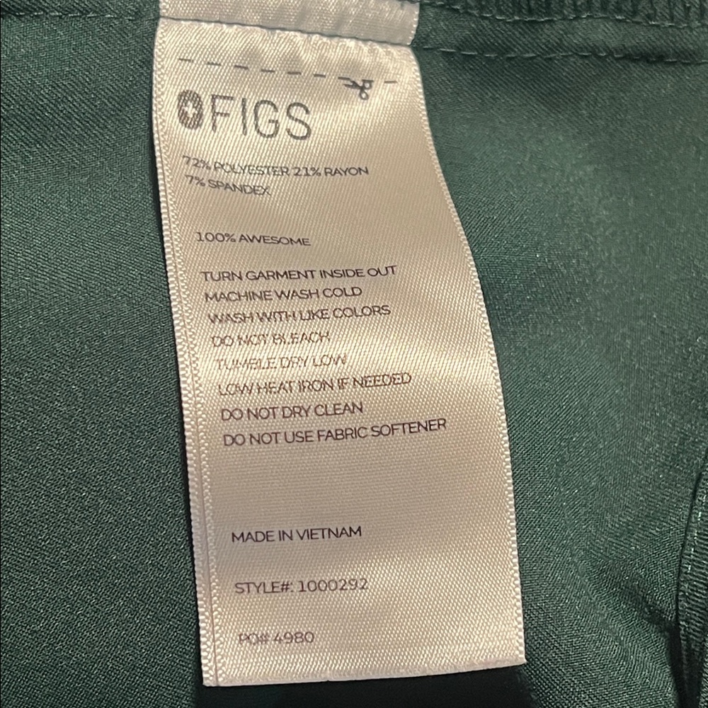 Figs British Racing Green Rafaela Oversized Scrub Top 3XL - Picture 5 of 5